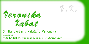 veronika kabat business card